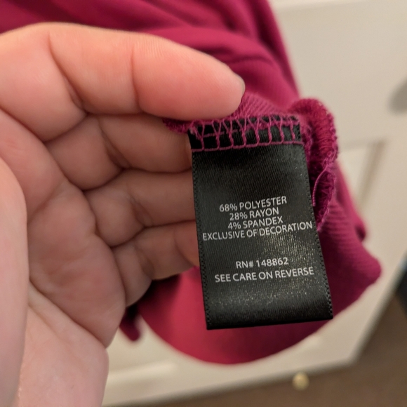 Torrid, pink,  light weight, French terry, short sleeve top, size 2X - Picture 8 of 13